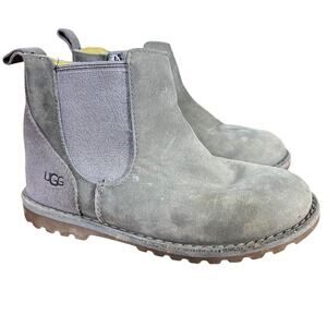Ugg Australia 1017180T Callum Gray Nubuck Leather Kids Toddler Ankle Boots sz 11